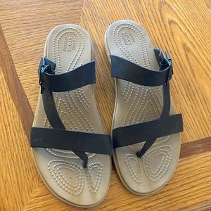 Black CROCS sandals